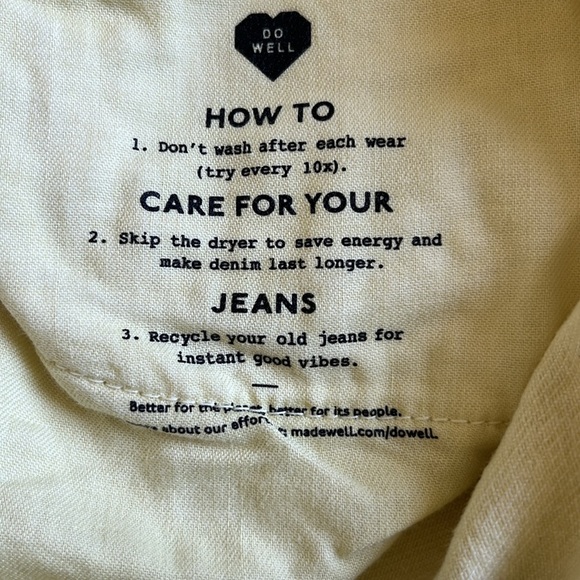 MADEWELL Baggy Straight Jeans in Pale Daffodil NWT Size 25 - Picture 6 of 16